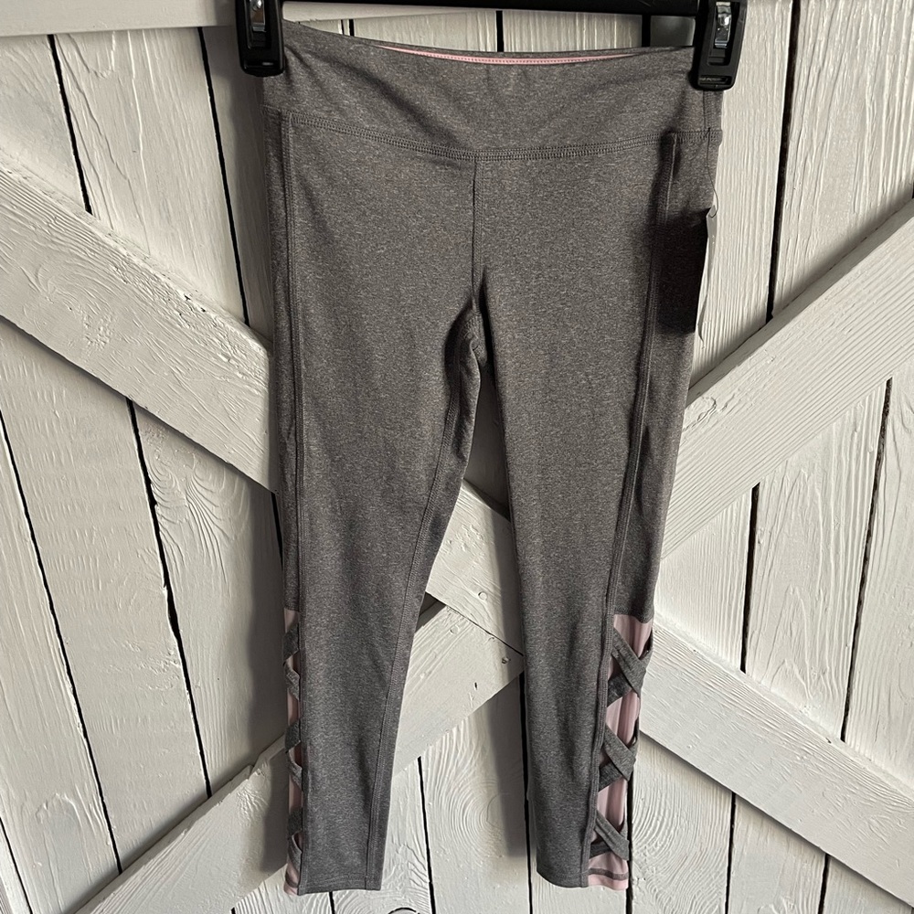NWT ideology Girl’s Size Small 7/8 Gray and Pink Leggings